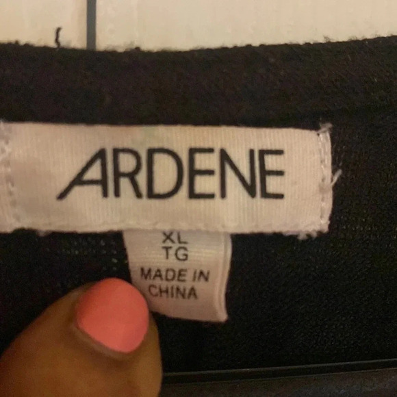 Ardene  black oversized pull 3/4 gold tone zipper sweater Sz XL - Picture 4 of 12